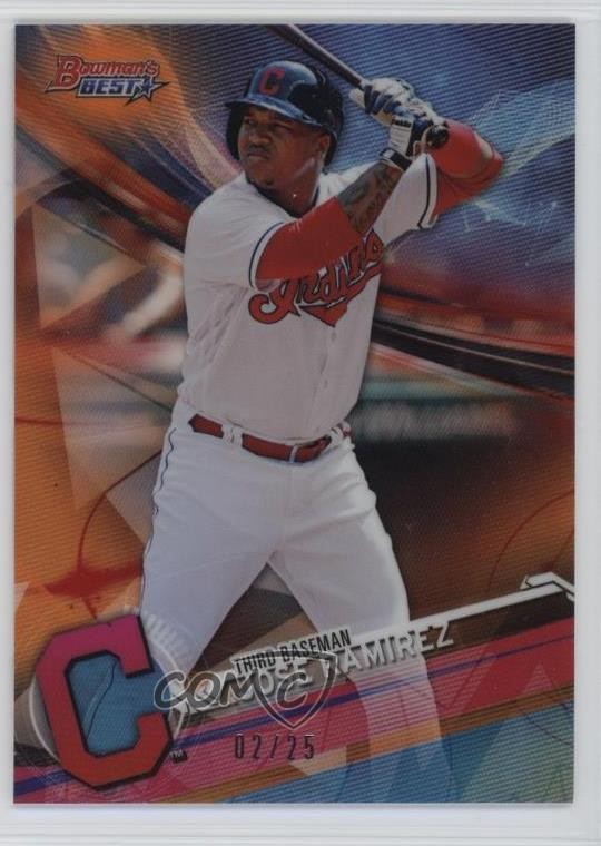2017 Bowman’s Best Orange Refractor /25 Jose Ramirez #24 09if