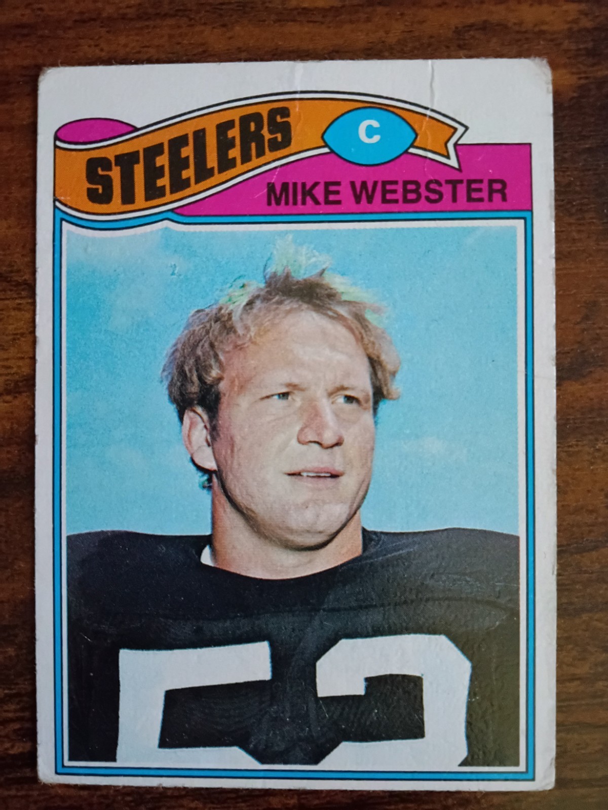 1977 Topps Mike Webster Rookie #99 football card Pittsburgh Steelers