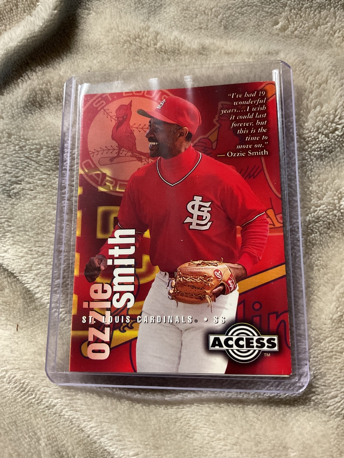 Ozzie Smith 1996 Skybox Circa Access #26 Trifold St. Louis Cardinals