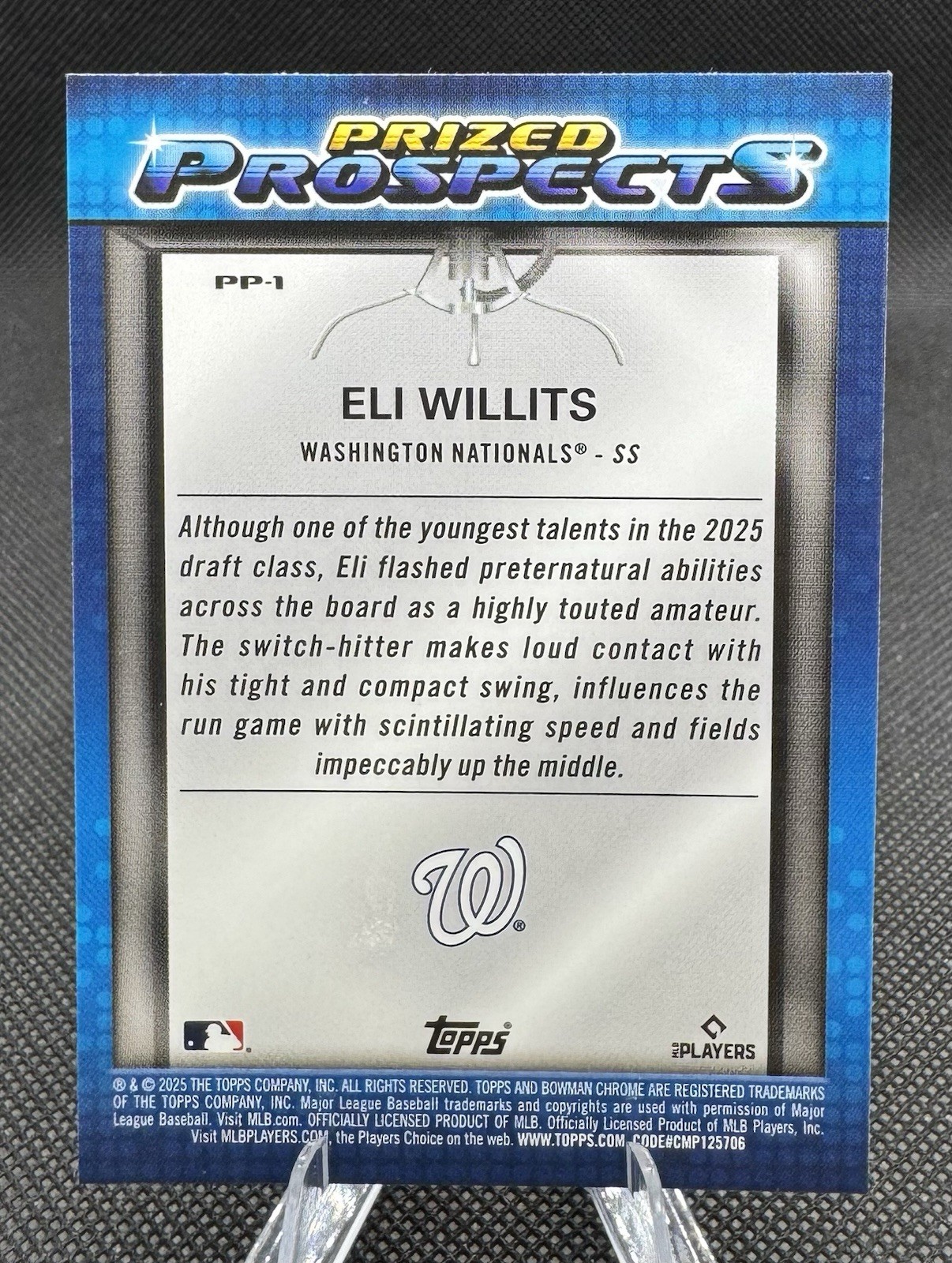 ELI WILLITS 2025 Bowman Draft Chrome 1st Bowman X-FRACTOR,CHROME & PRIZED PROS.