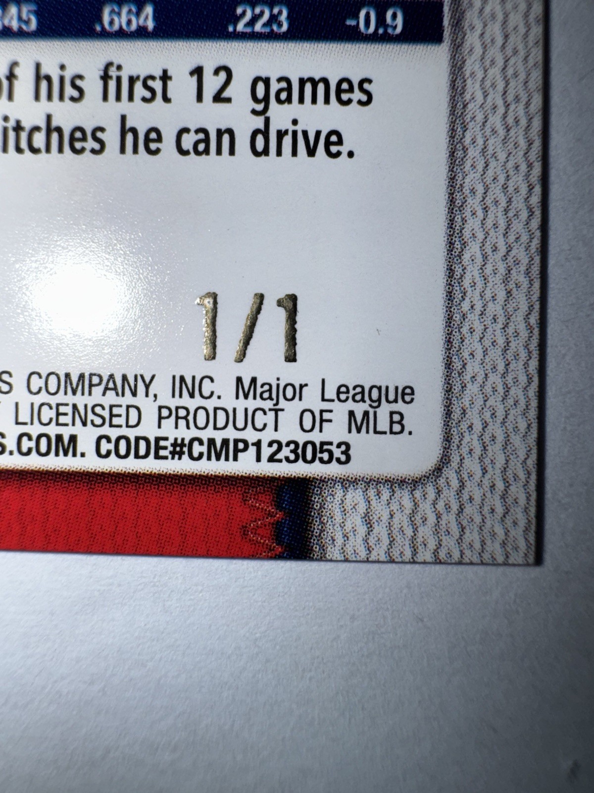 2025 Topps Series 1 Kristian Campbell 1/1 Rose Gold Holofoil Future Stars RARE