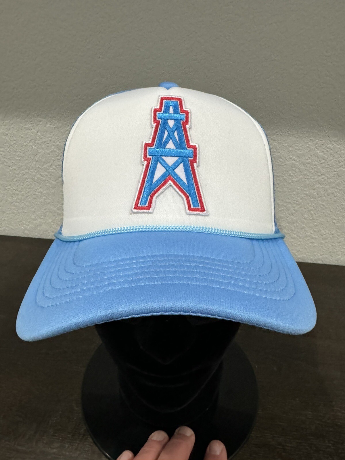 🏈 HOUSTON OILERS ORIGINAL THROWBACK RETRO LOGO SNAPBACK TRUCKER HAT CAP NEW 🏈