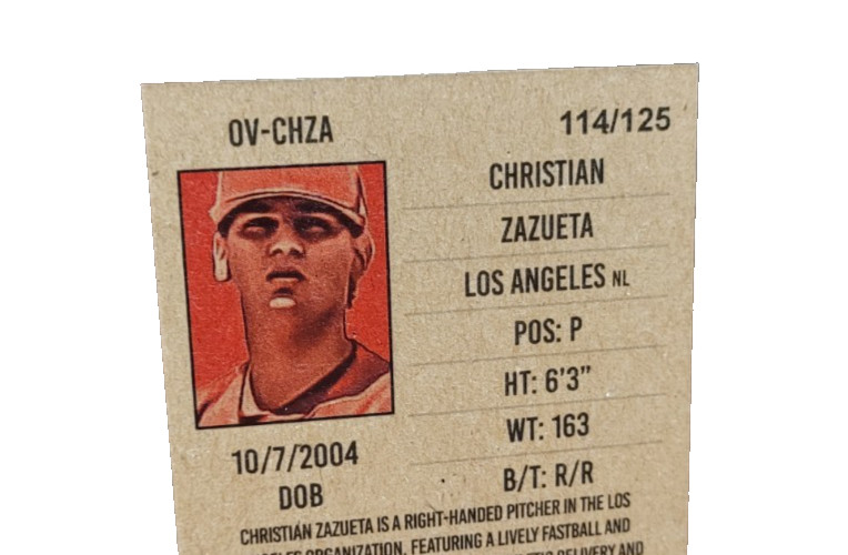 CHRISTIAN ZAZUETA 114/125 BLUE 2026 ONYX AUTHENTICATED VINTAGE NO. OV-CHZA