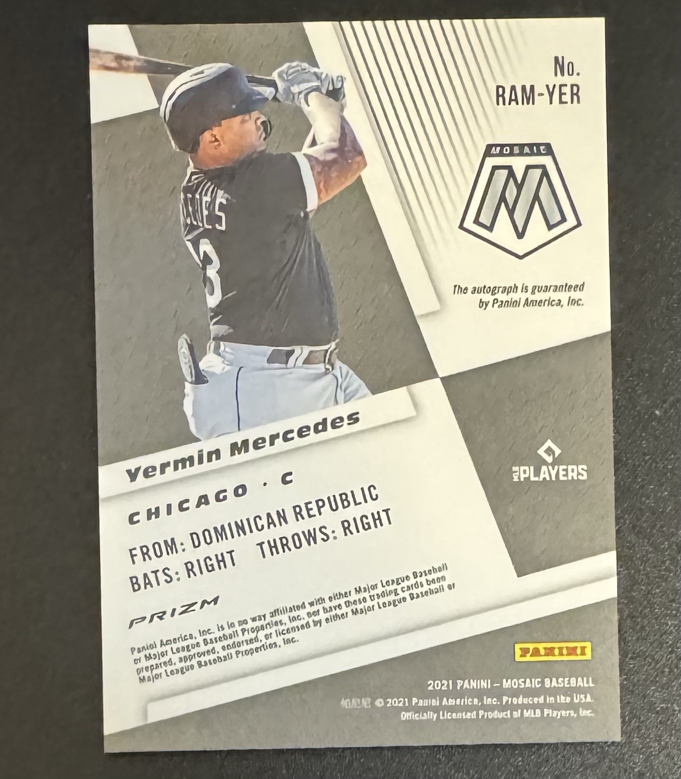 Yermin Mercedes 2021 Panini Mosaic ROOKIE Autographs AUTO Mosaic #RAM-YER