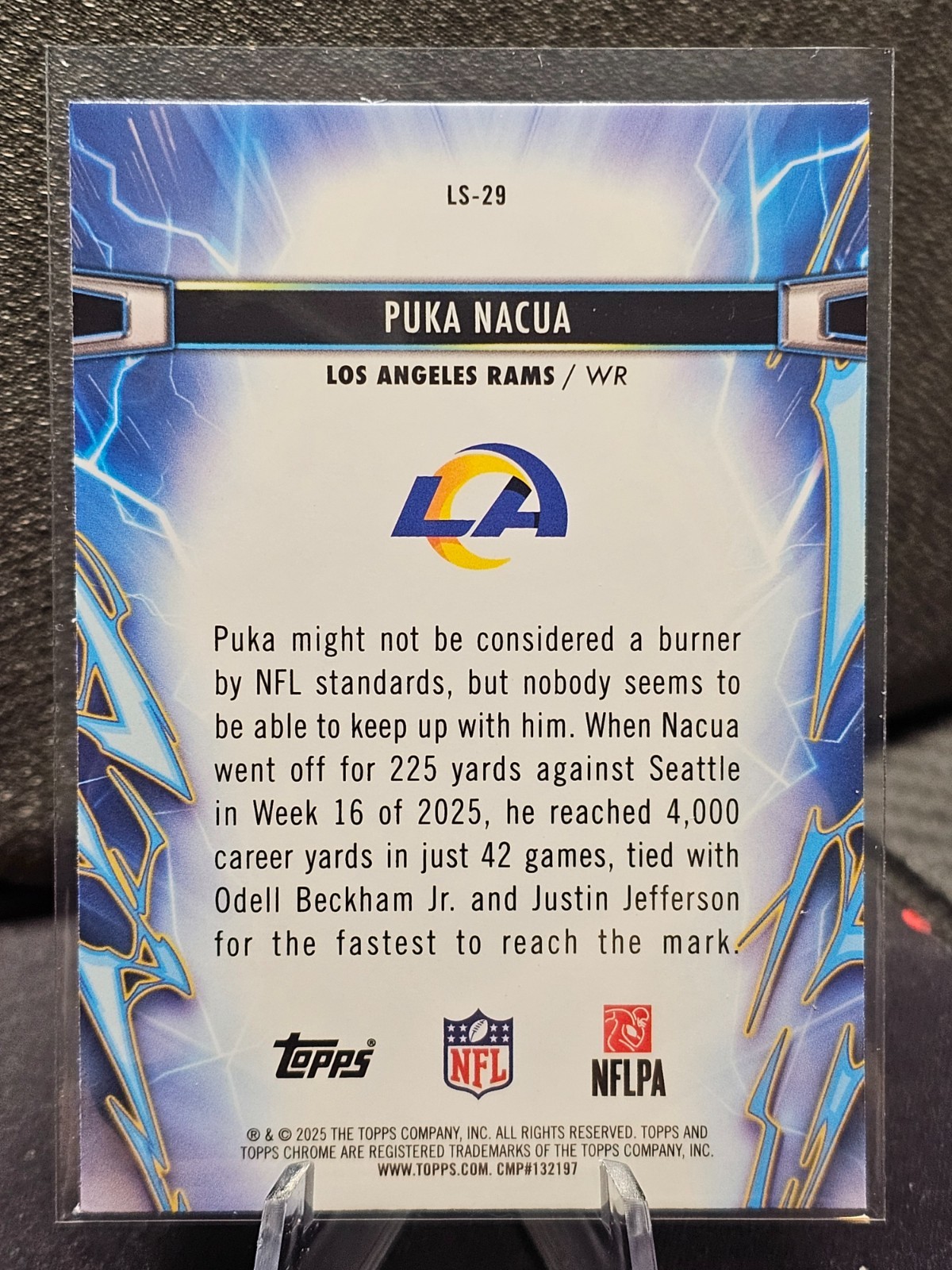 2025 Topps Cosmic Chrome Football Light Speed PUKA NACUA #LS-29