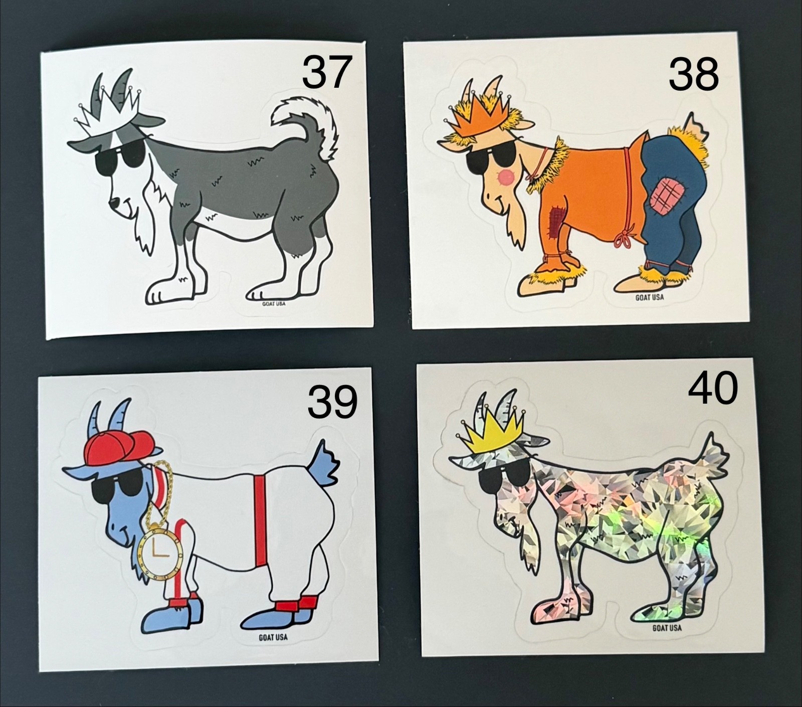 GOAT USA Stickers – Pick your chosen GOAT! (24 choices) New, rare, collectibles