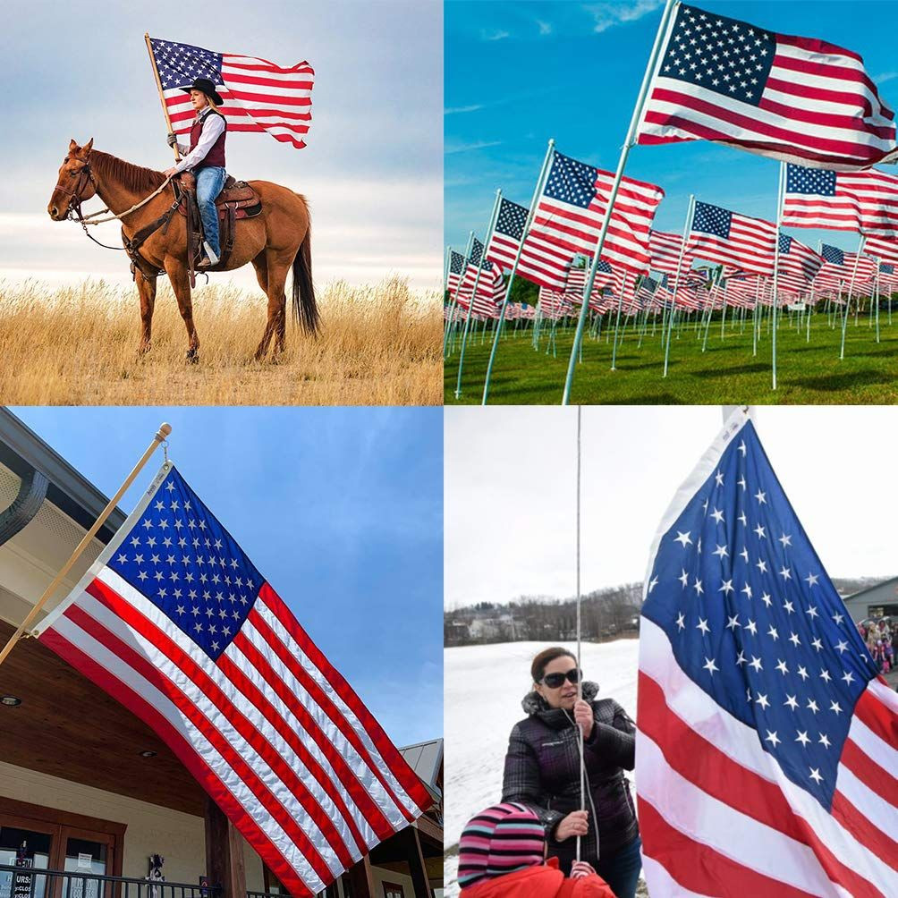 duduta Embroidered USA Flag 3×5 ft, Heavy Duty Nylon American 3X5ft, US