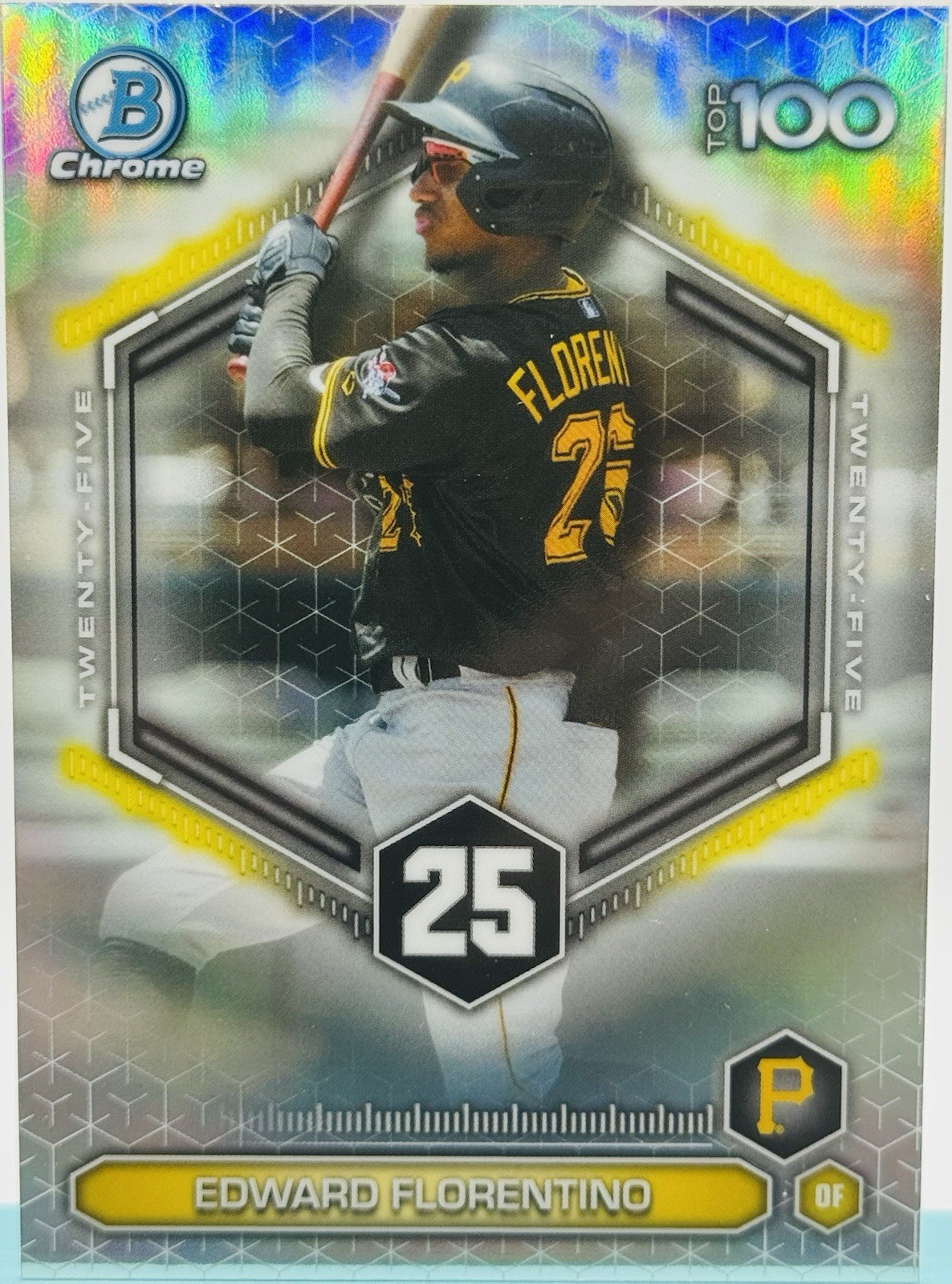 Topps Bowman 2026 Edward Florentino Pittsburgh Pirates Chrome Insert Top 100