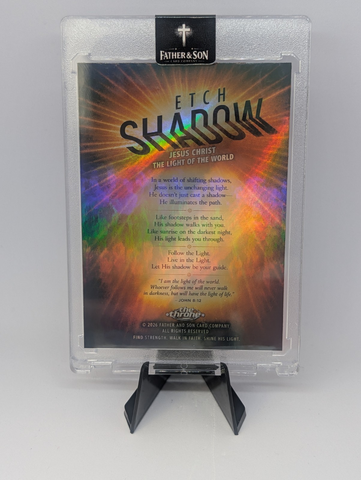 Jesus Christ “Shadow Etch” Light of the World Father And Son Card Company Custom