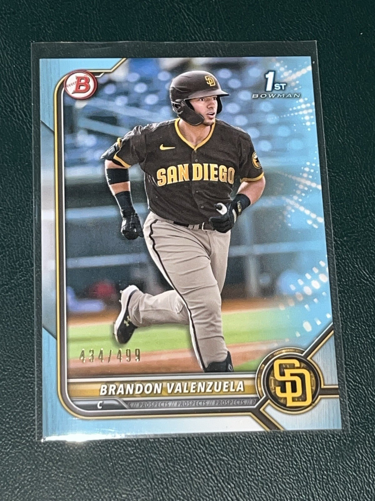 2022 Bowman Brandon Valenzuela SKY BLUE /499
