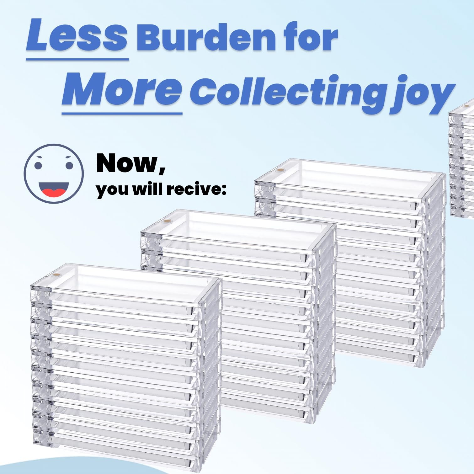 HOUSYLOVE 30 PCS Acrylic Booster Pack Protector-One Touch Booster Pack