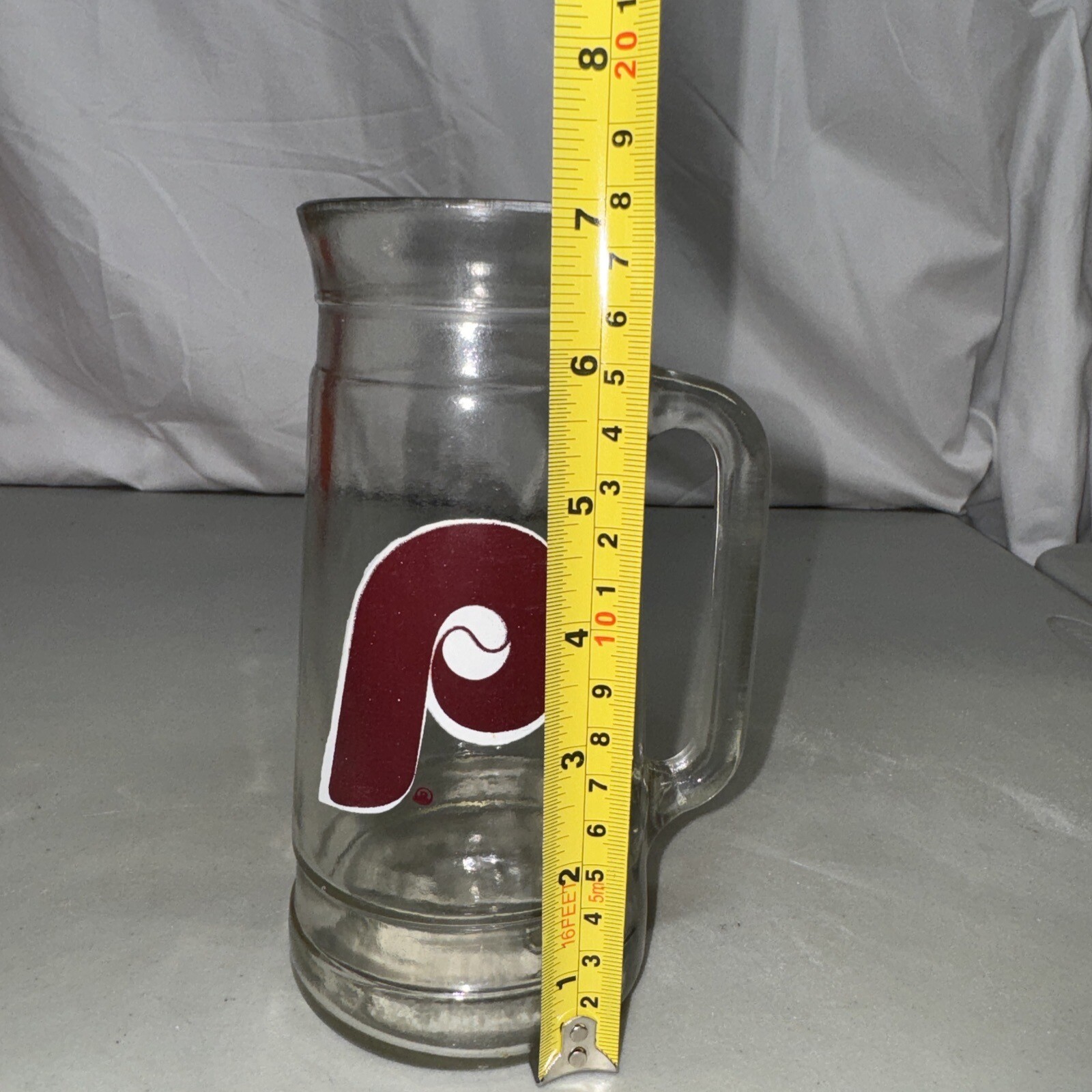 1980’s Vintage Philadelphia Phillies Peanut Jar Beer Mug Go Phil’s! 7 Inch