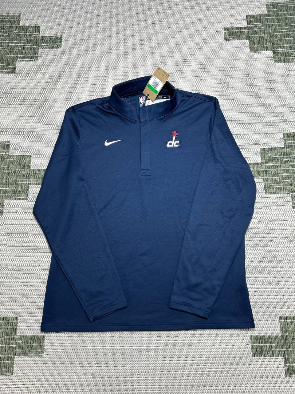 Washington Wizards Sweater Mens Xl Blue Dri-Fit Quarter Zip New