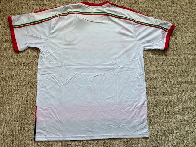 Fly Emirates AC Milan by Motion Sports White Pin Striped Jersey -Brand New – 2XL