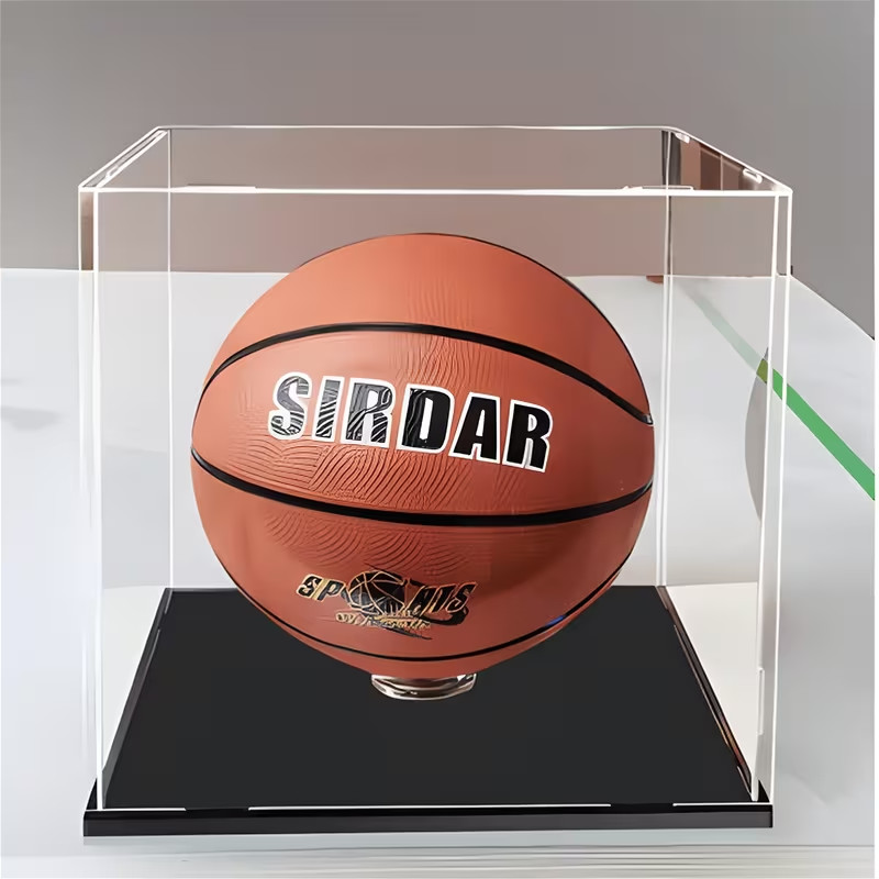 Clear Acrylic BasketballDisplay Case Basketball Holder ( 11.82 X 11.82 X 11.82)