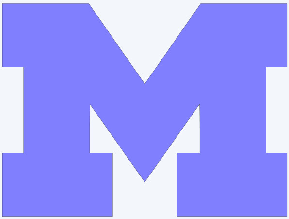 UofM Michigan Block M Vinyl Decal Sticker – You choose color and size