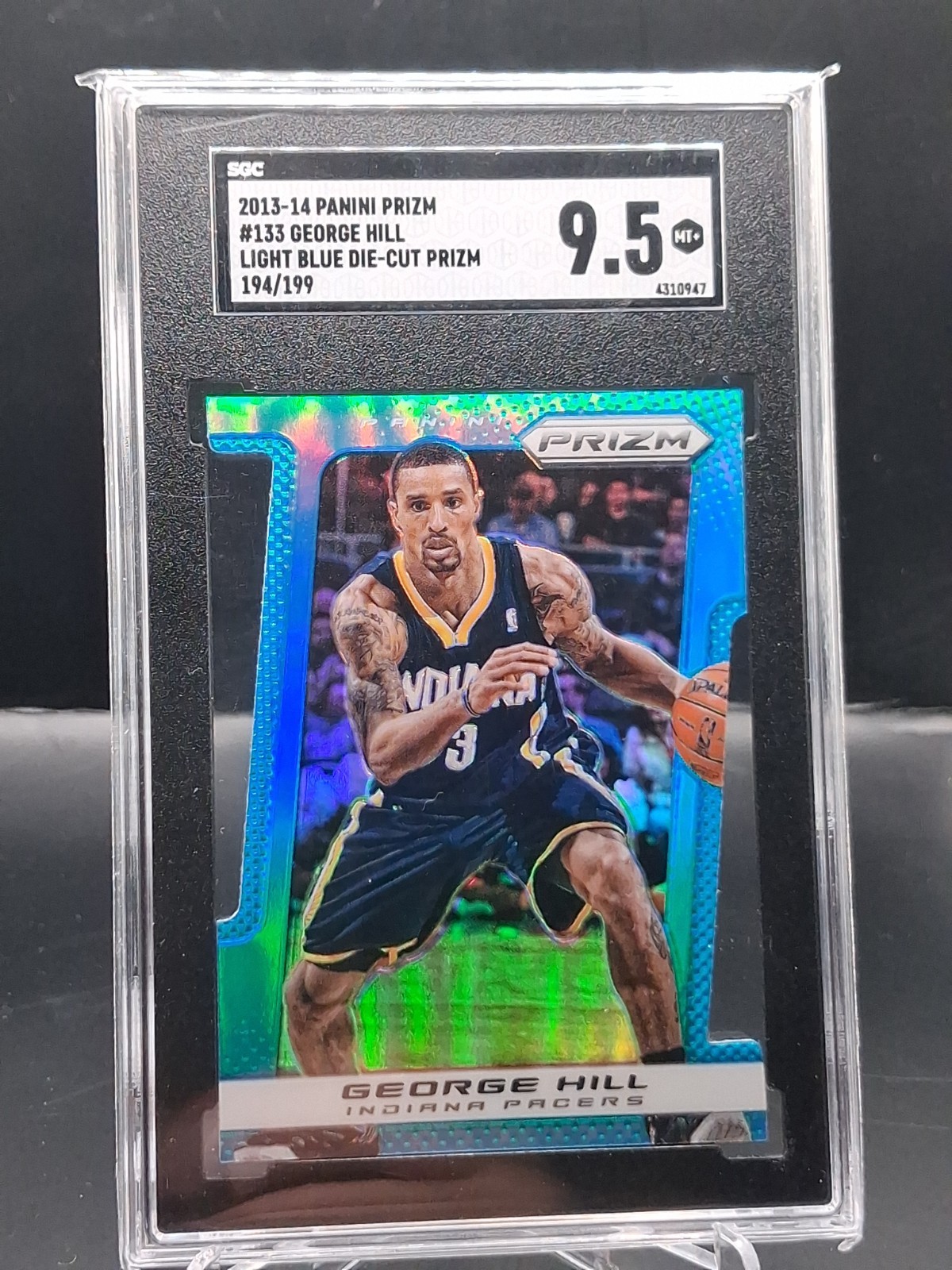 2013 Panini Prizm George Hill Light Blue Die Cut Prizm /199
