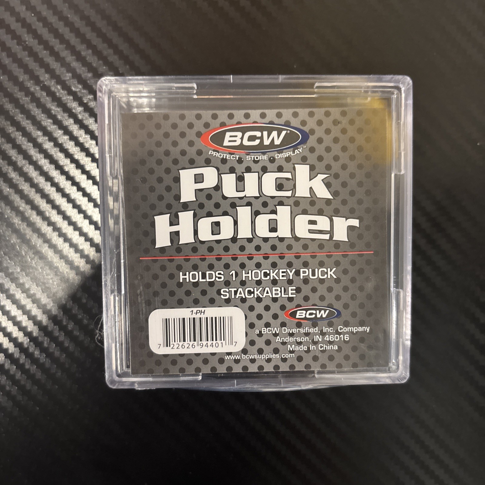 BCW Square Hockey Puck Holder Cube Display Case Stackable For Regulation Pucks