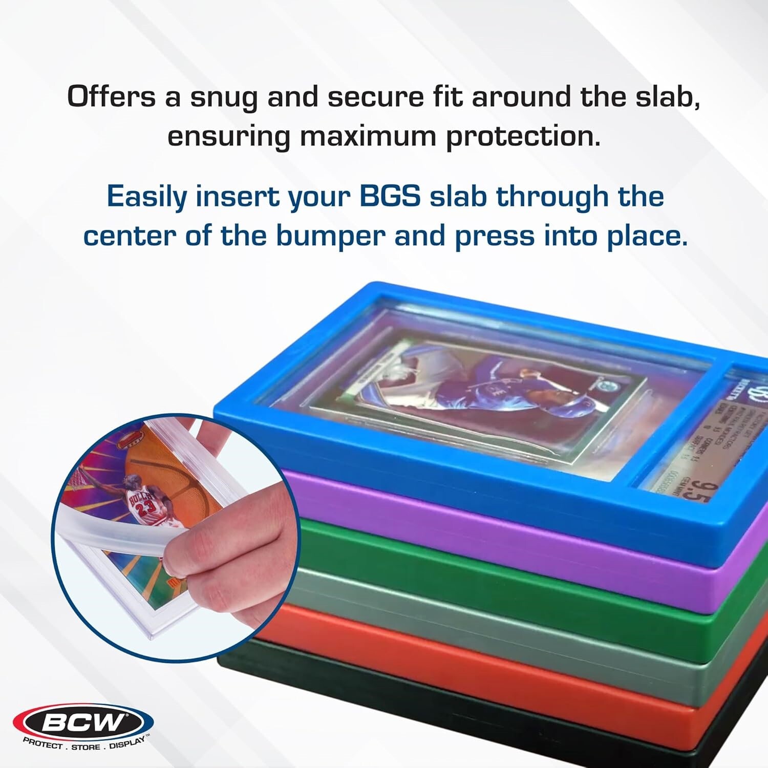 X6 BCW Red Silicone Bumpers for BGS Graded Card Slabs – Edge Protection Guards