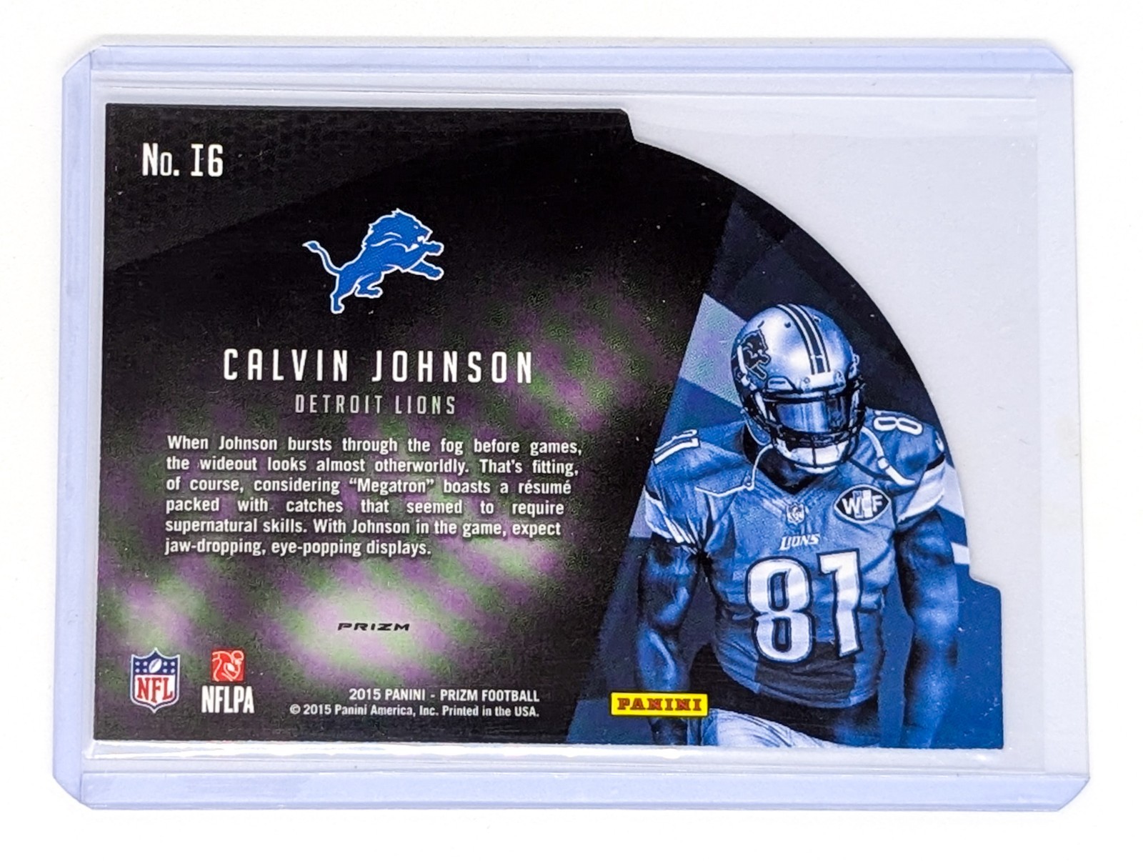 2015 Panini Prizm Intros Prizm #6 Calvin Johnson Detroit Lions HOF