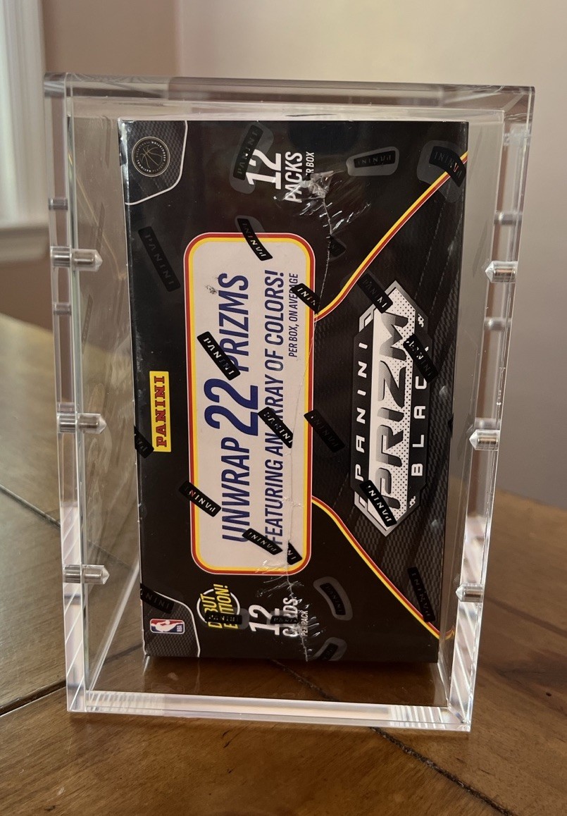 Acrylic Display Case Magnetic Lid FITS 2024-25 Prizm Black Basketball Hobby Box
