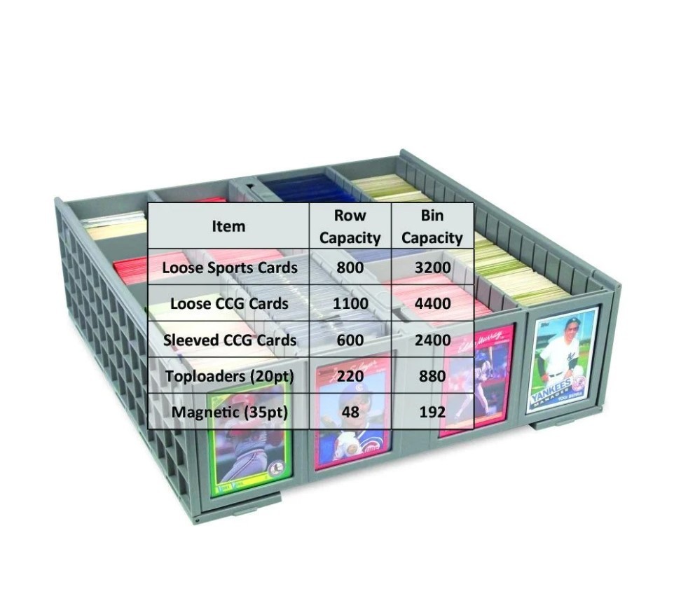 BCW Collectible Card Bin Hold Gaming Sport Toploaders Magnetic / Deck 3200 Box