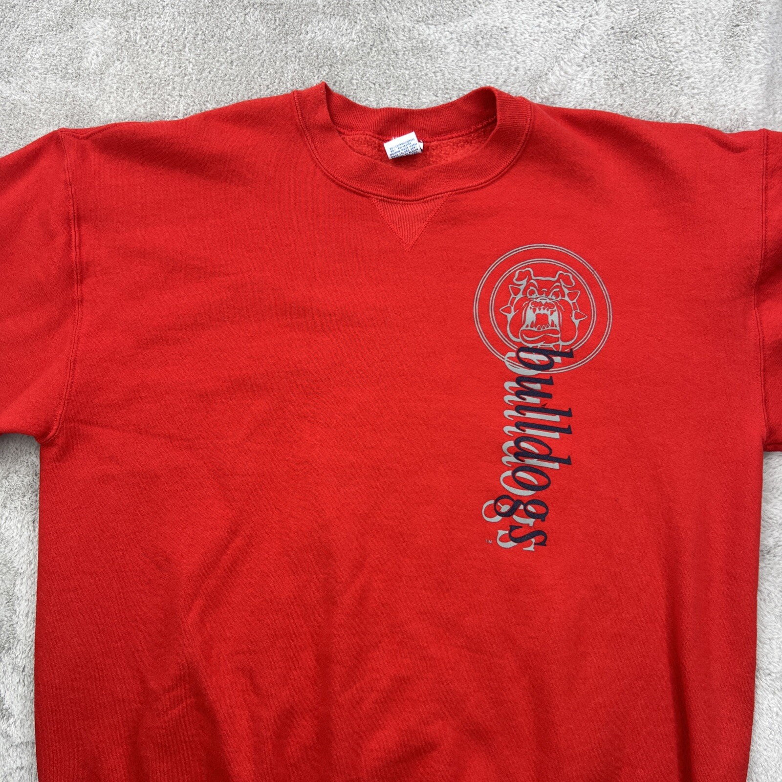 Vintage Fresno State Bulldogs Sweatshirt Mens 2XL Red 90s Russell Athletic NCAA