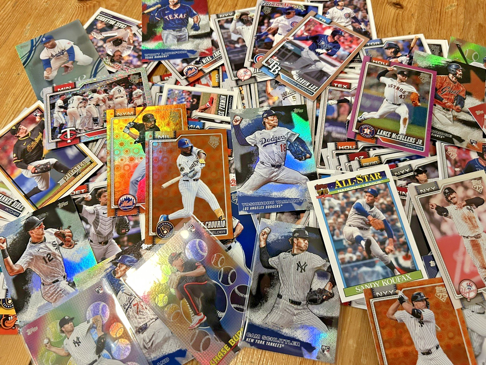 50 Card Lot – ALL 2026 Topps Baseball Sets – Topps Finest, Series 2, Bowman&More