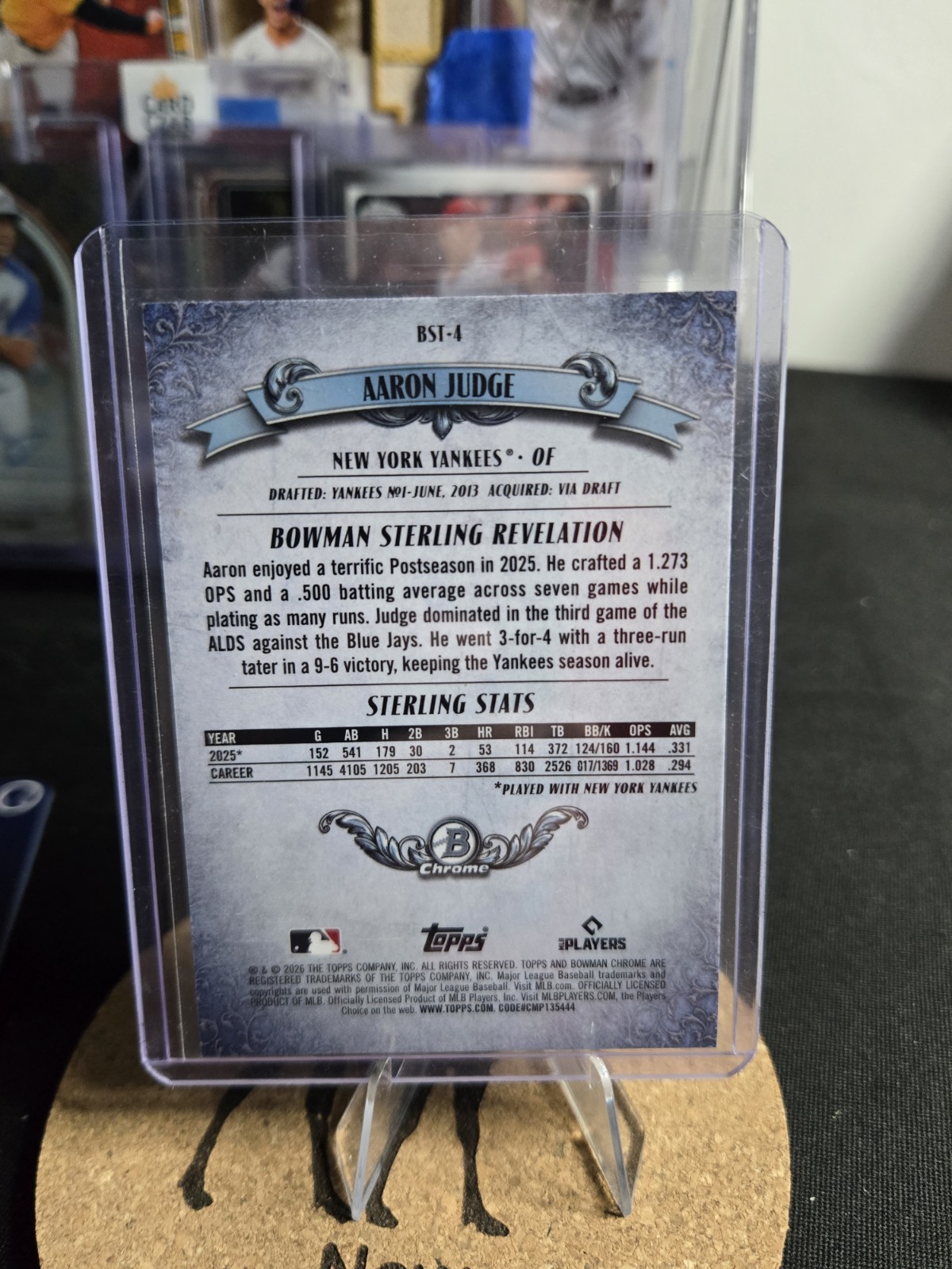 Aaron Judge 2026 Bowman Sterling BST-4 New York Yankees