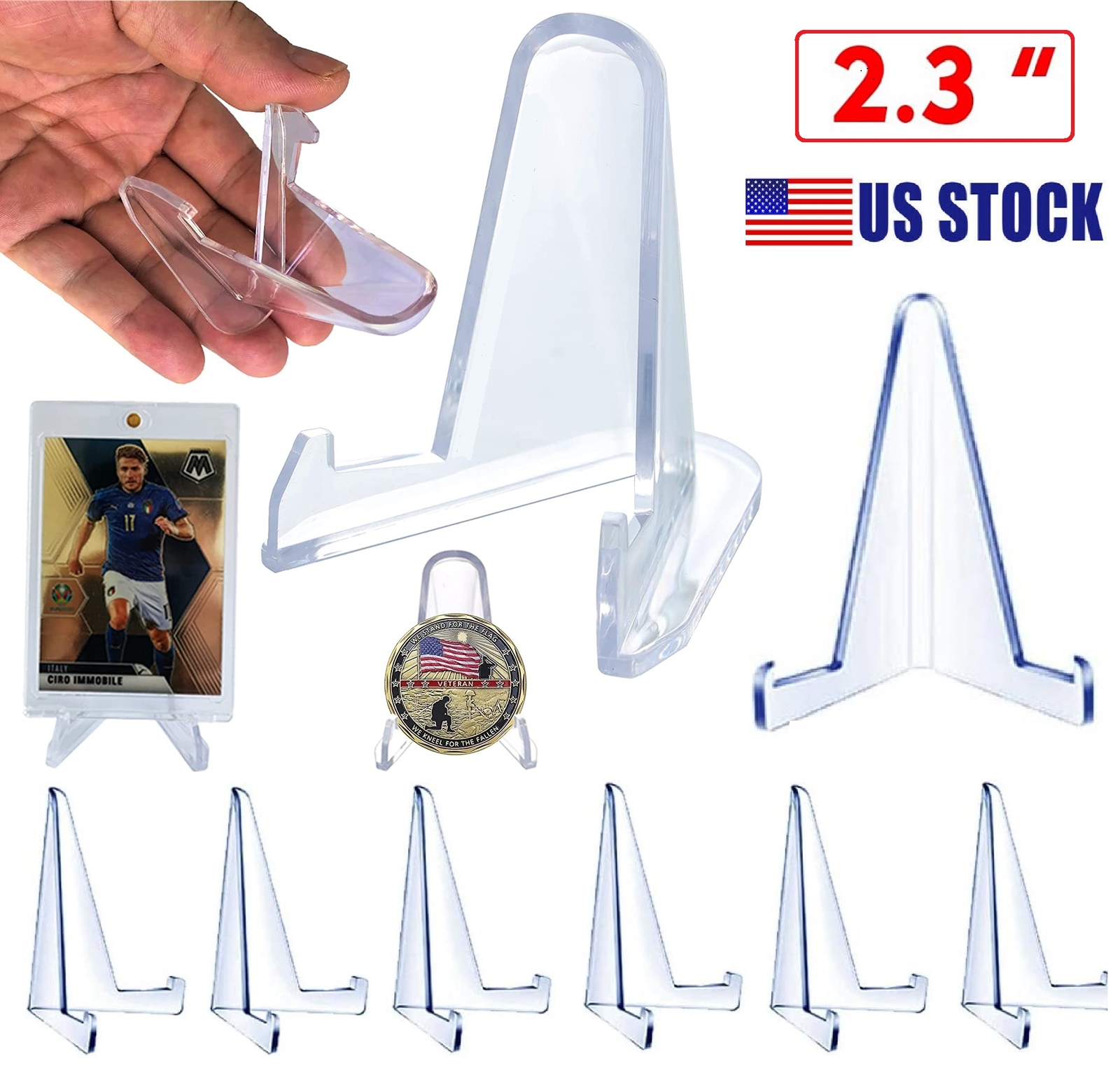 30× Large Size Trading Card Stands Most Durable Display Coins Cards Holder USA