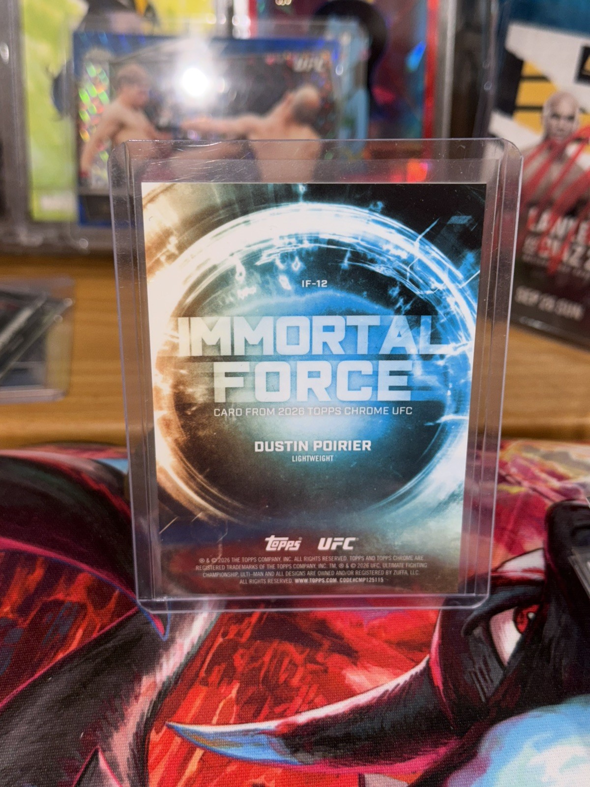 2026 Topps Chrome UFC Dustin Poirier Immortal Force #IF-12 SP Case Hit