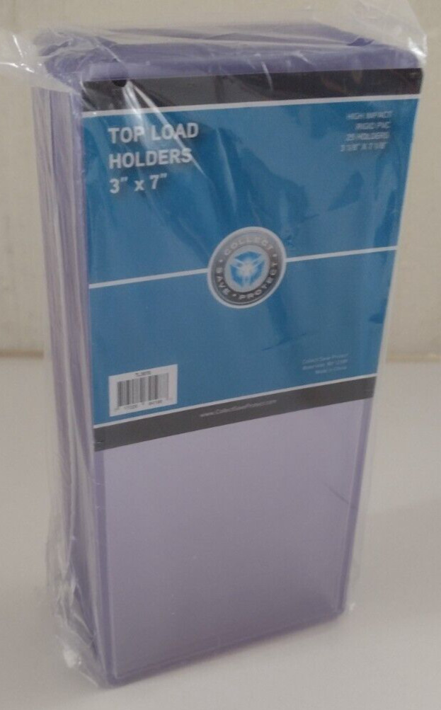 CSP 3×7 Ticket Rigid Top Load Protector Package of 25 New NIP High Impact