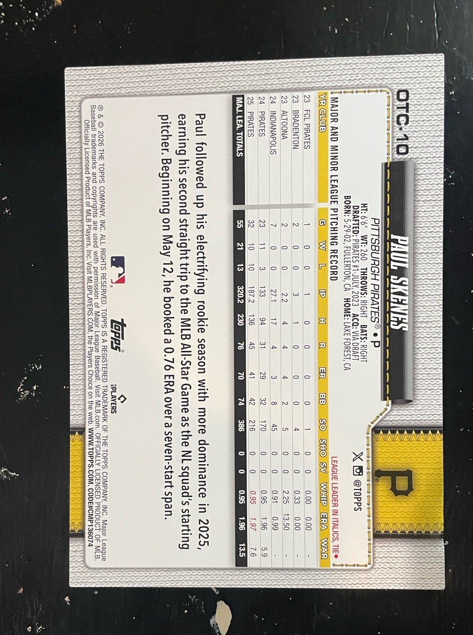 2025 Topps Flagship #OTC-11 Paul Skenes Costco Exclusive Oversized SP Pirates