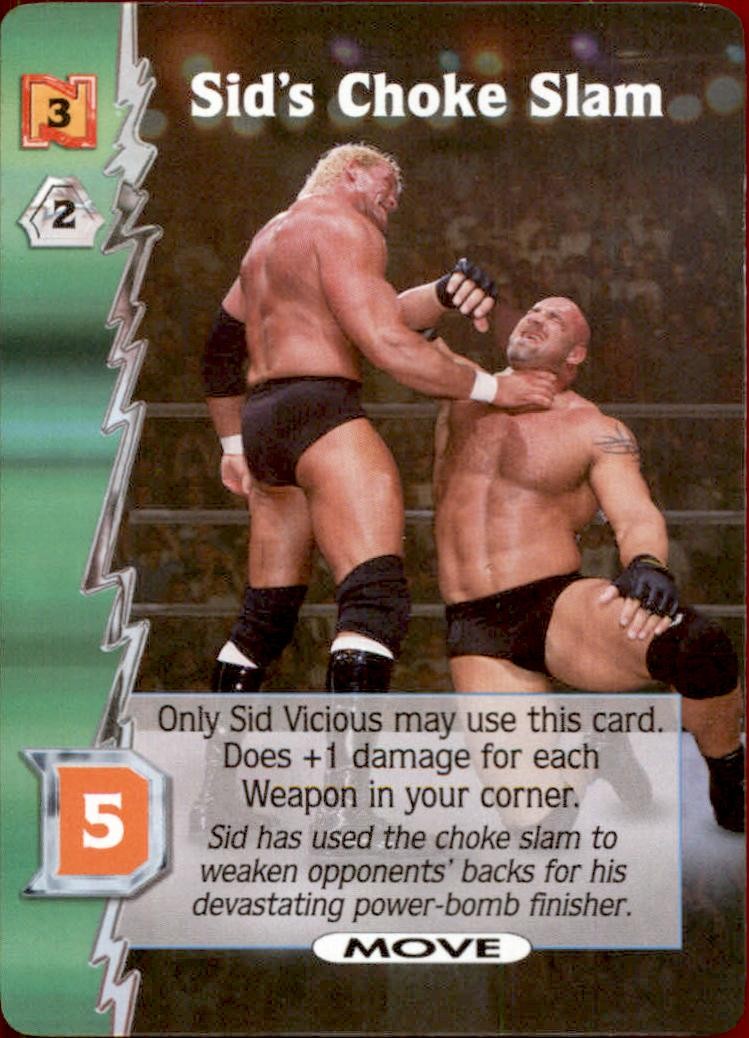 Sid’s Choke Slam 2000 Wizards Of The Coast WCW Nitro Pro Wrestling Game Card