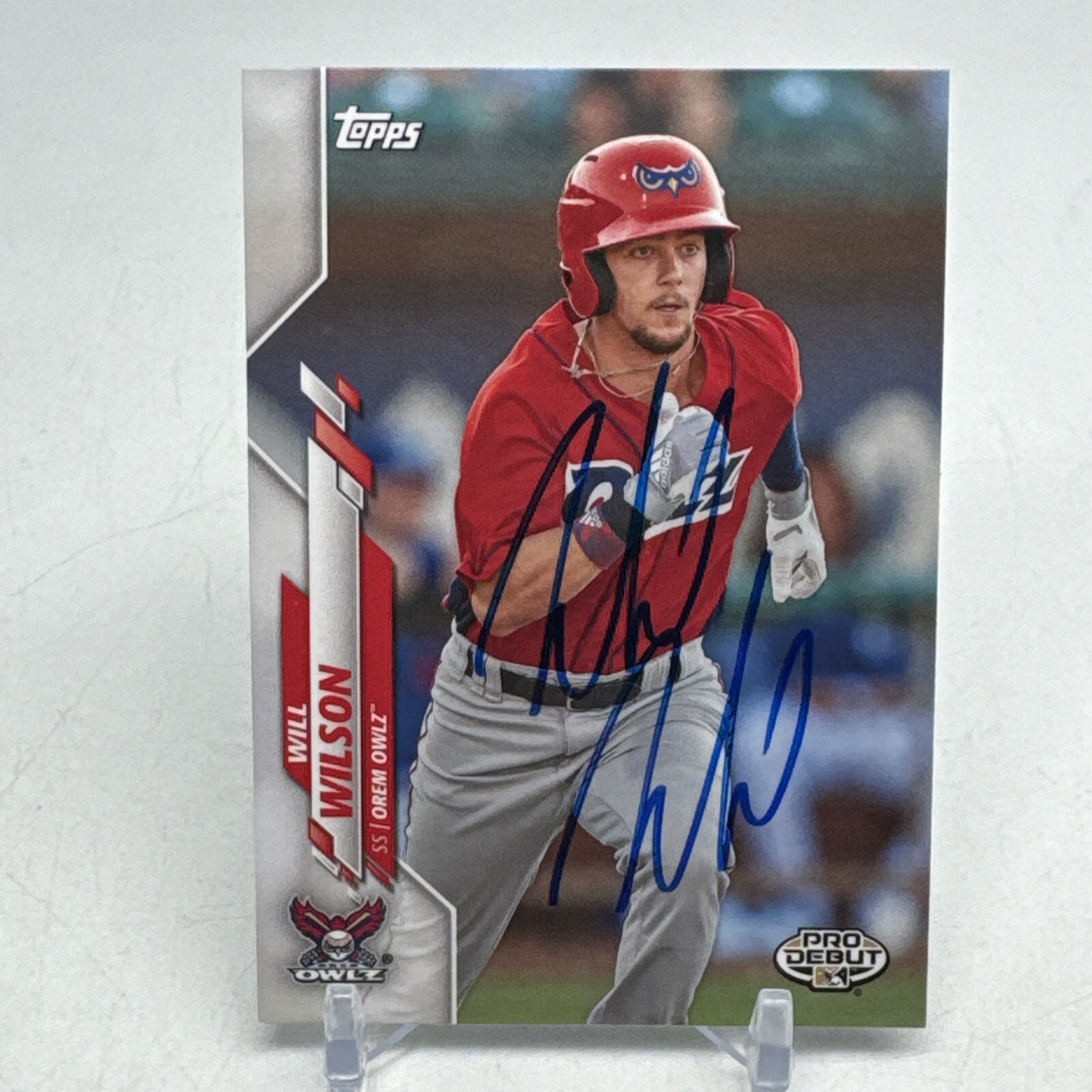 2020 Topps Pro Debut #PD-69 Will Wilson Cleveland Guardians SIGNED Debut!