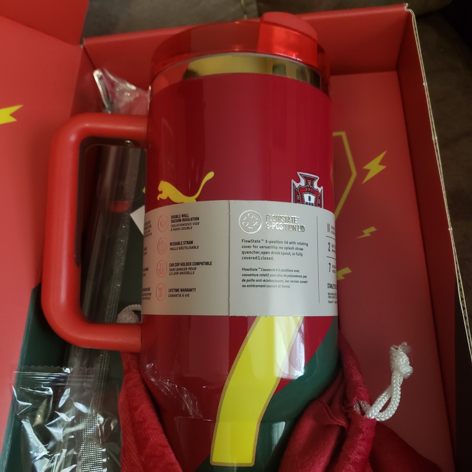 World Cup Cristiano Ronaldo Tumbler 40oz Portugal Brand New With Box