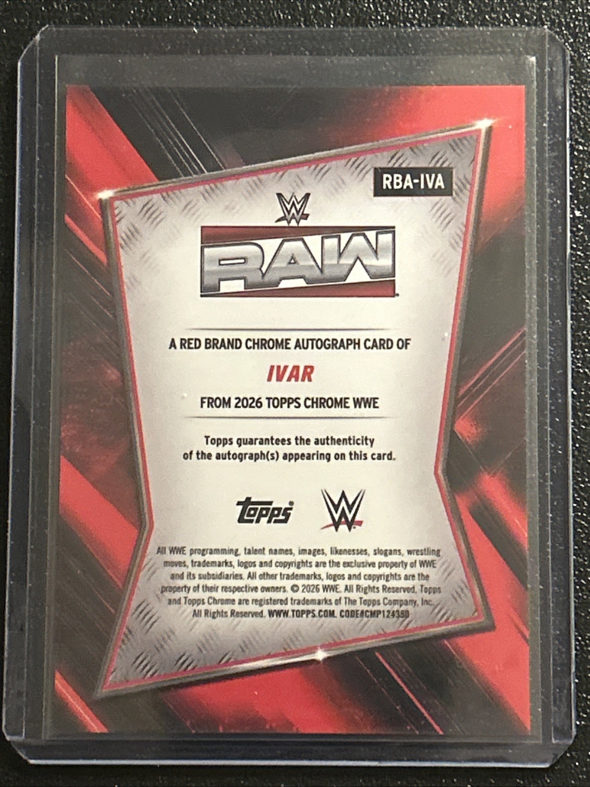 2026 Topps Chrome WWE Sapphire Ivar Autograph Auto Card