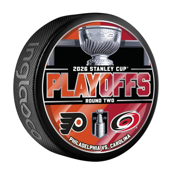 2026 Stanley Cup Playoffs Dueling Puck Philadelphia/Carolina Round 2