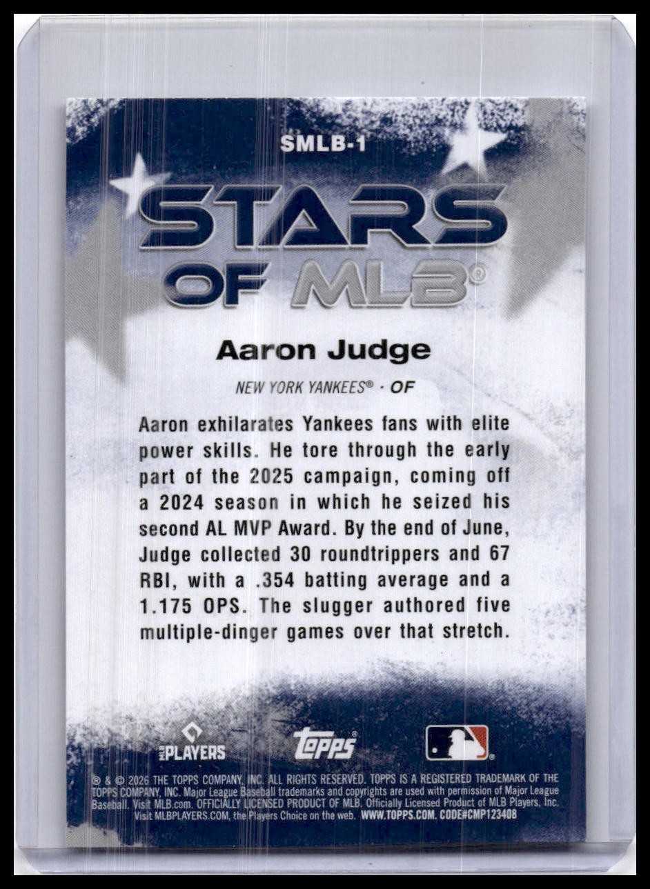 2026 Topps #SMLB-1 Aaron Judge Stars of MLB