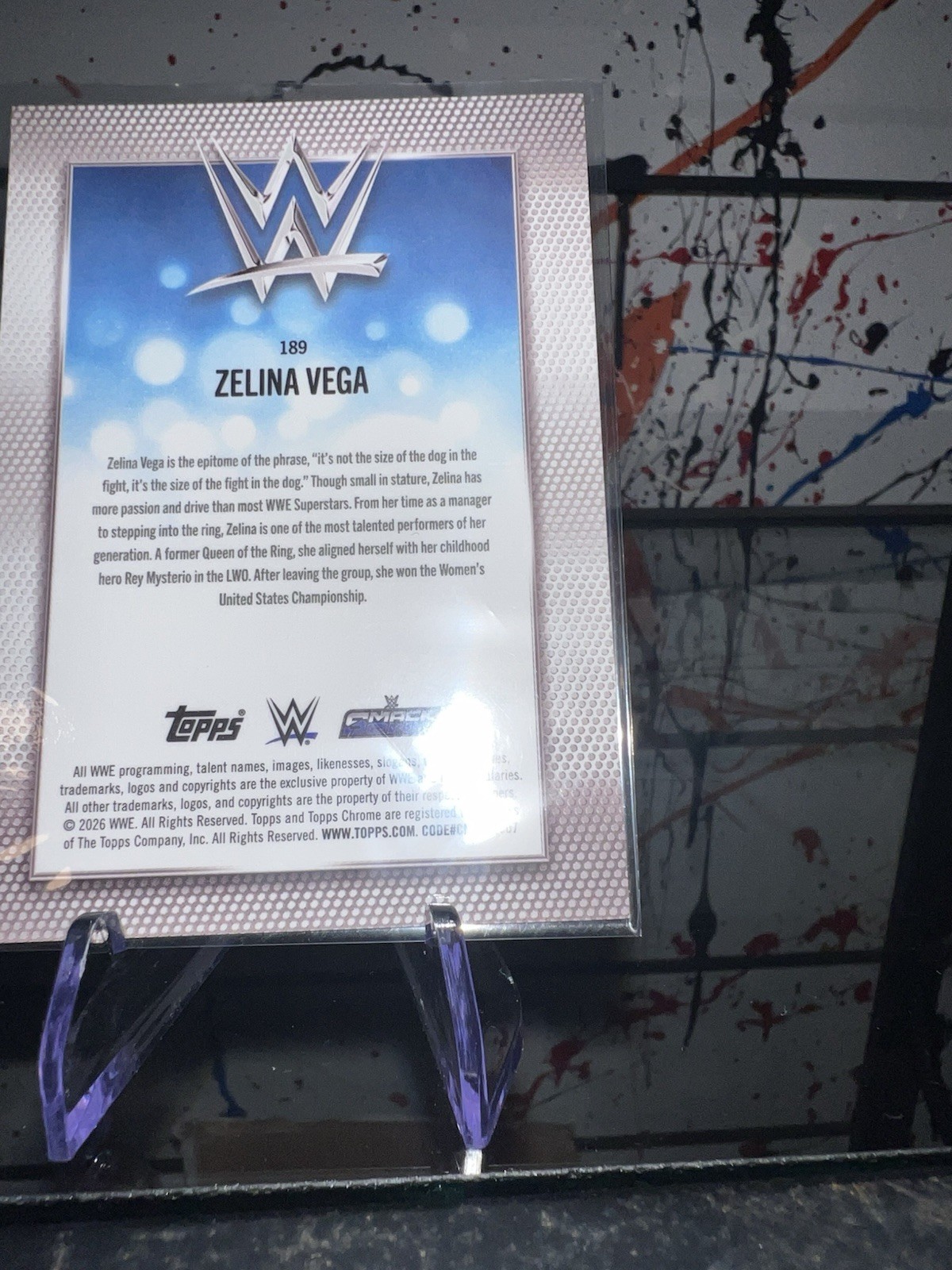 Topps 2026 Topps Chrome WWE Zelina Vega #189 Serial Numbered 3/12
