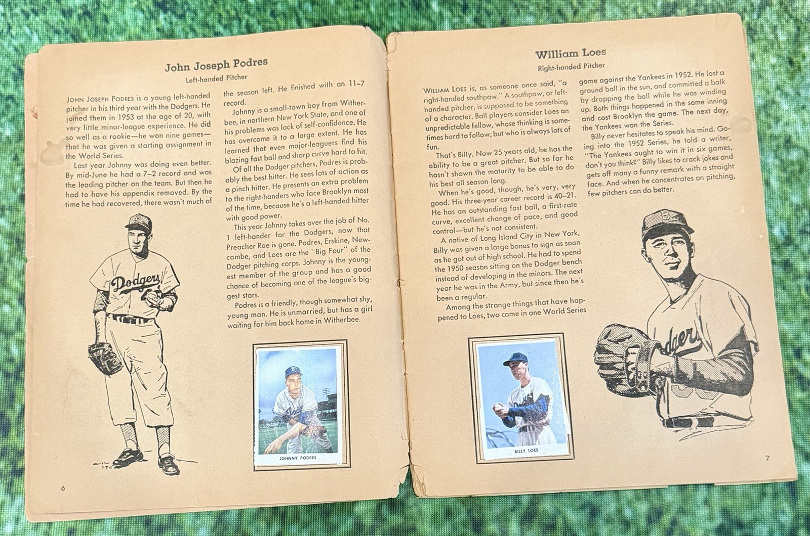 1955 Brooklyn Dodgers Golden Stamp Book + 1957 Brooklyn Dodger 1957 Yearbook