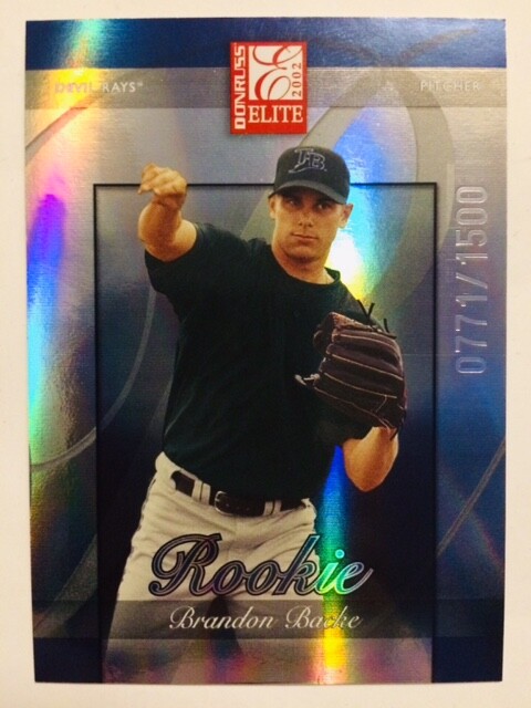 2002 Donruss Elite #153 Brandon Backe Rookie RC Card /1500