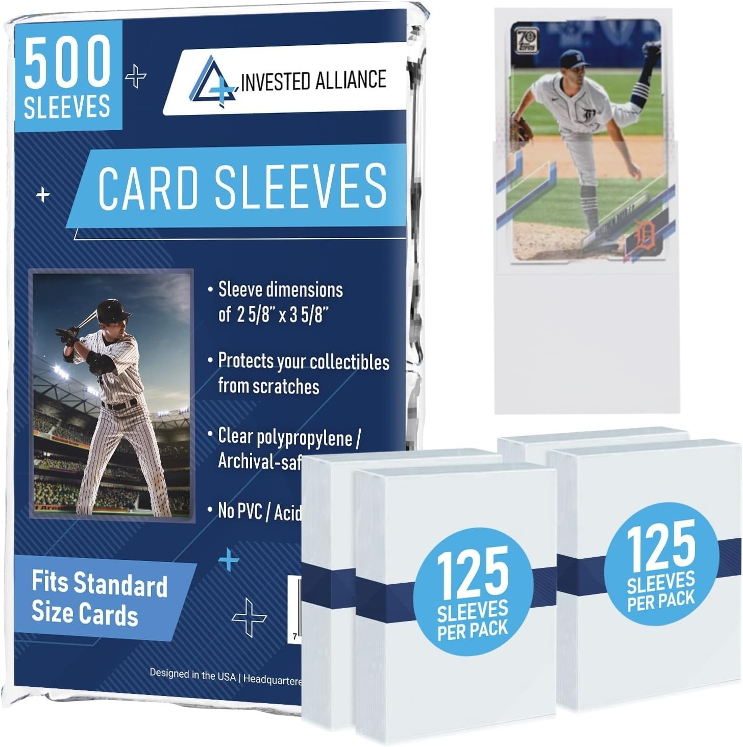 Premium Card Protector Sleeves for Standard Trading Cards – Ultra Clear Plastic