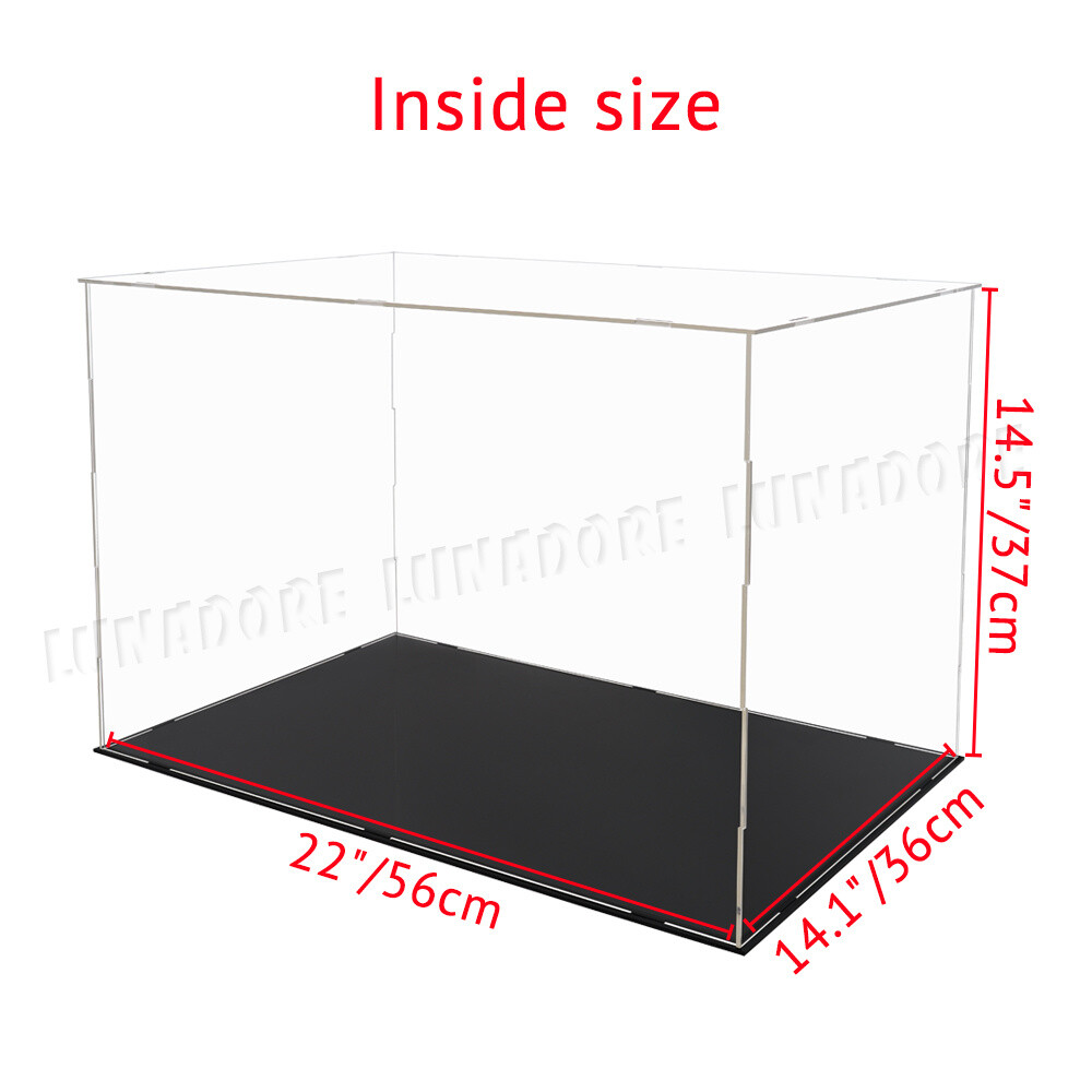 Large Acrylic Display Case Box Glass 22″ Wide Memorabilia Collectible Ship Model