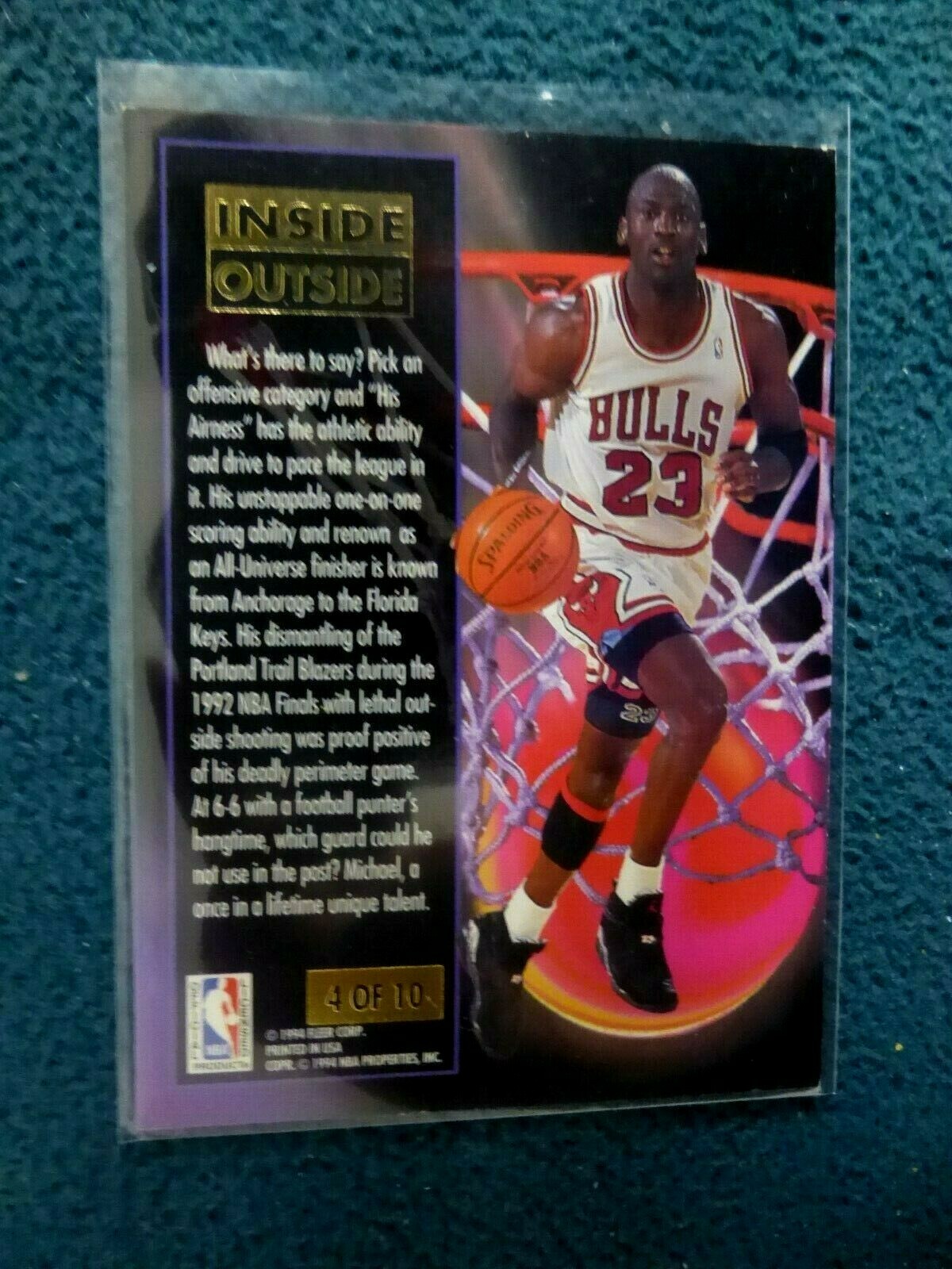 RED HOT MICHAEL JORDAN FLEER ULTRA N/M- MINT #4 OF 10