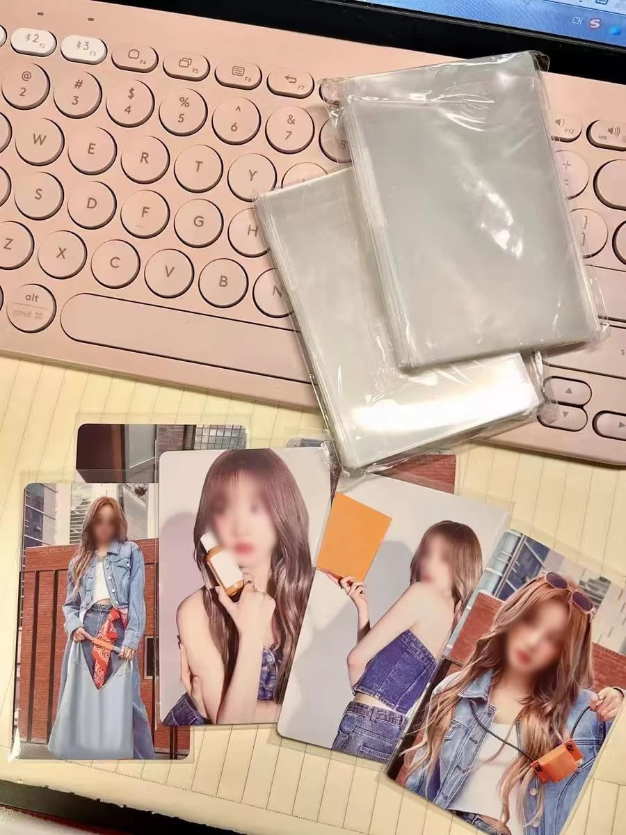 100 Pcs Photocard Sleeves, 57X88Mm Ultra Clear and Thick Sleeves Idol Photo C…