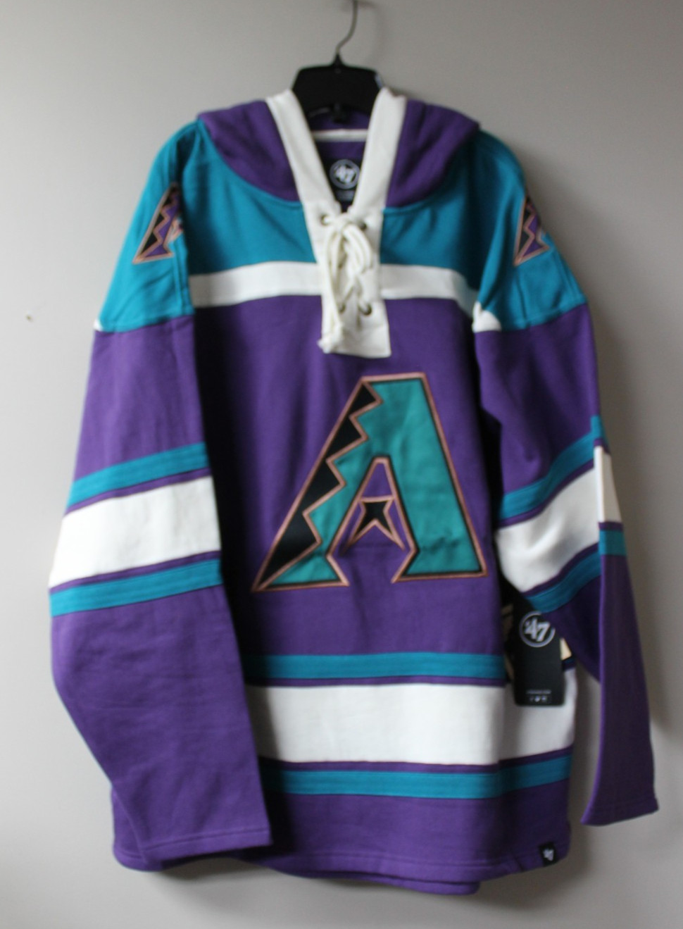 New MLB Arizona Diamondbacks Lacer jersey style mid weight cotton hoodie men XXL
