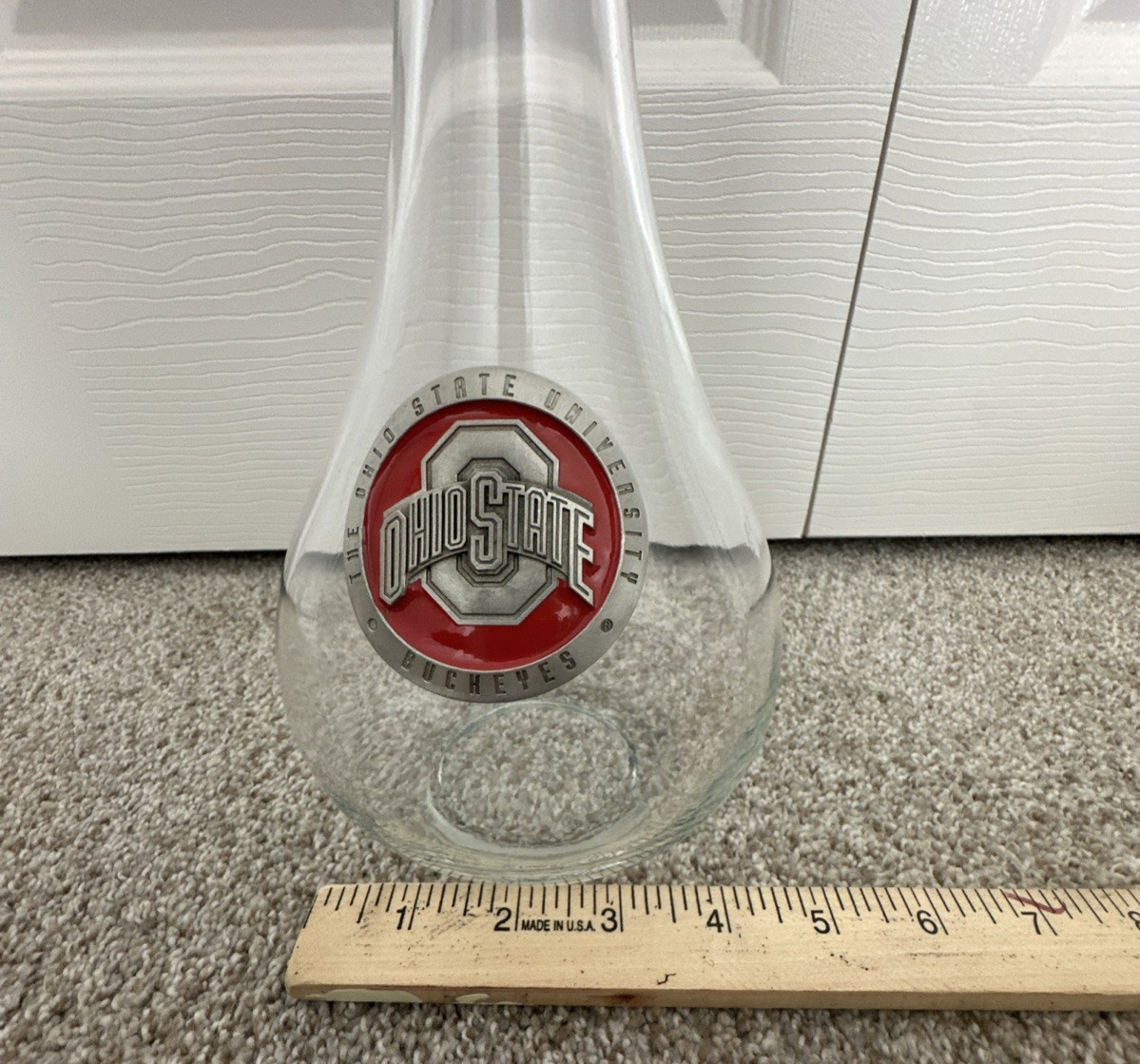Heritage Metal Works Ohio State University Glass Decanter Pewter Bourbon