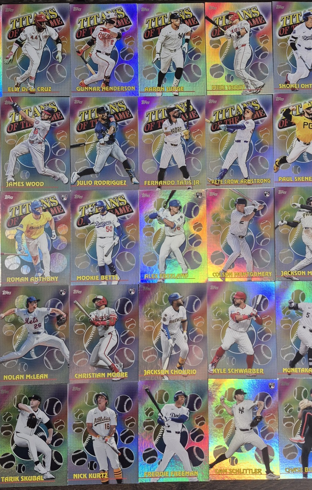 2026 Topps Series 1 & 2 Titans Of The Game Complete Insert Set 40 Cards Ohtani