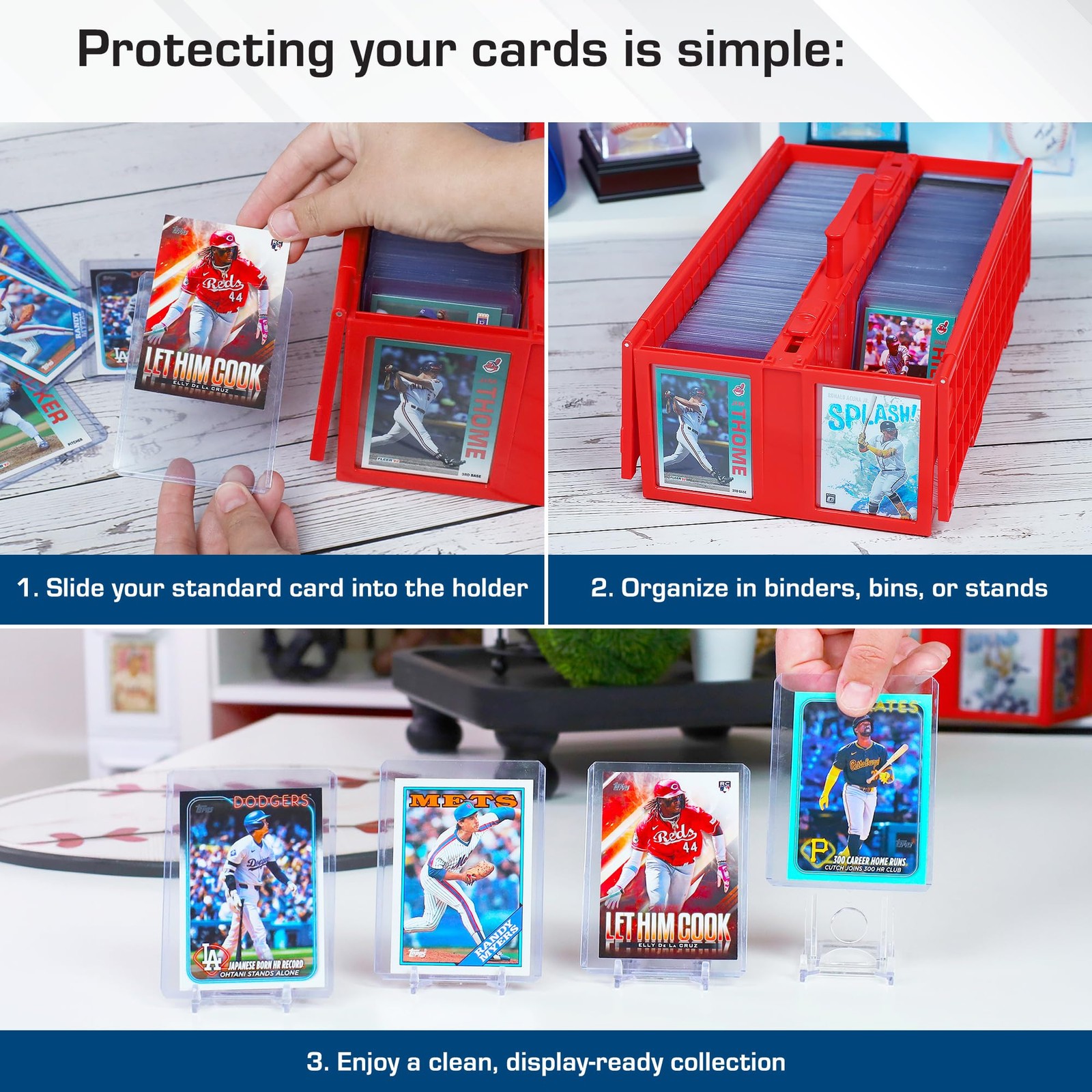 3×4 Topload Card Holder – Standard – 100ct | Rigid PVC Trading Card Protectio…